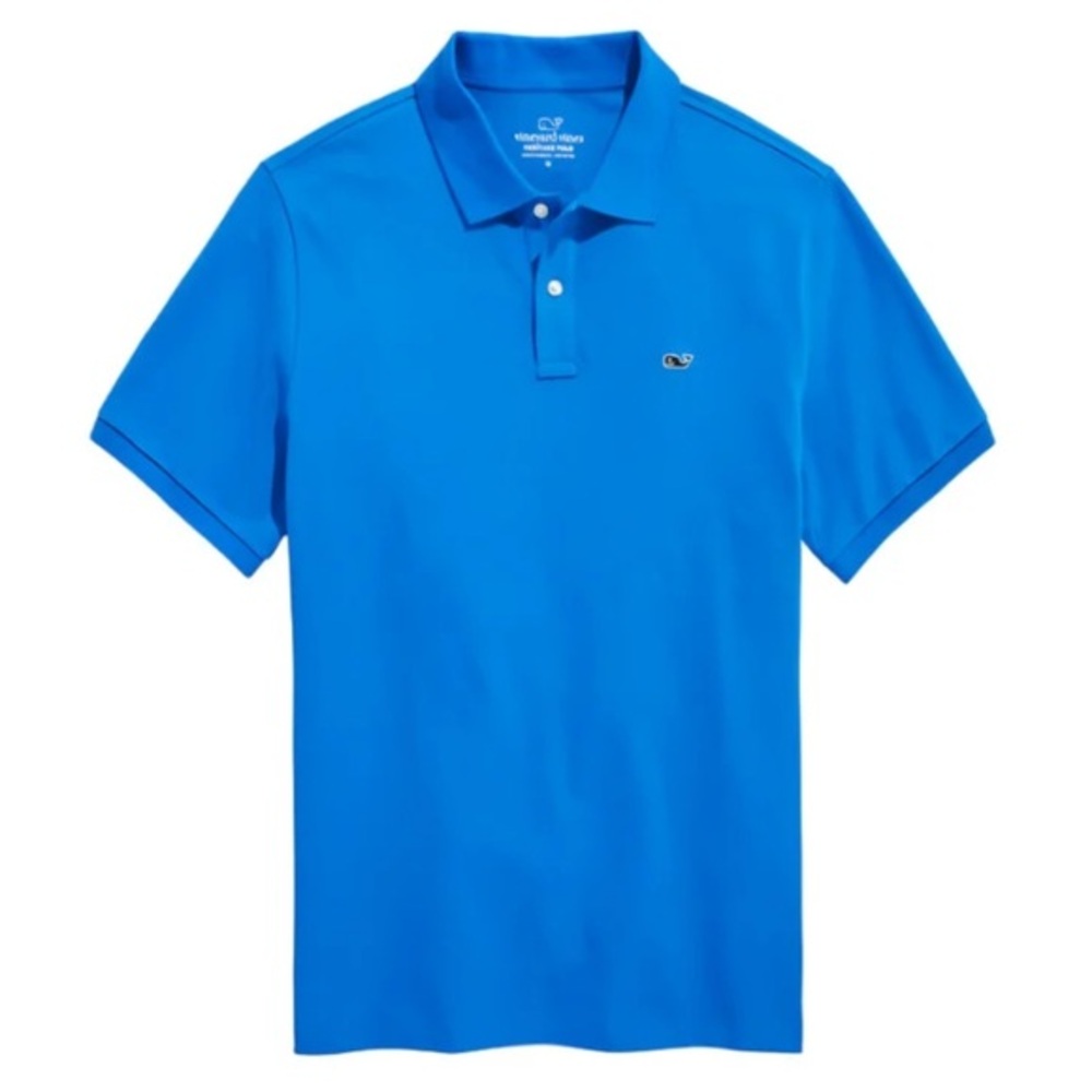 Vintage Vineyard Vines Men’s Heritage Pique Classic Fit Polo Short Sleeve Blue S